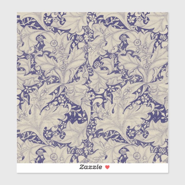 William Morris Wallflower floral blue damask  (Sheet)