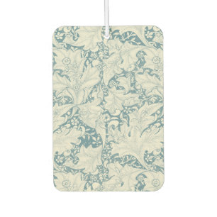William Morris Wallflower floral blue damask  Car Air Freshener