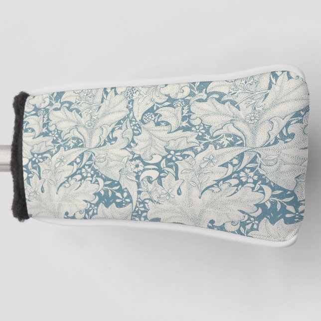 William Morris Wallflower floral blue damask  Golf Head Cover (Front)