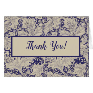 William Morris Wallflower Pattern Antique Blue