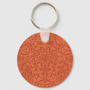 william morris wallpaper acorns and oak key ring