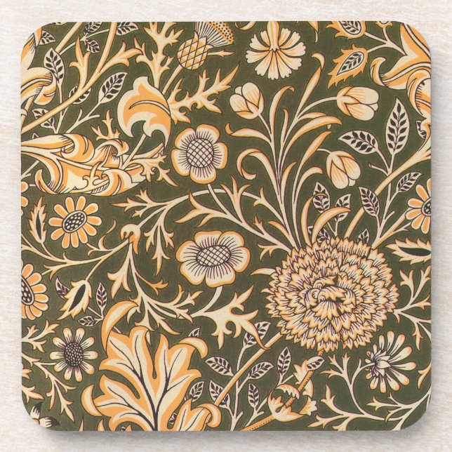 william morris wallpaper cherwell design coaster (Front)