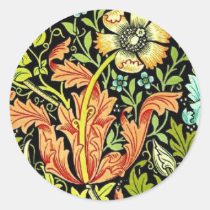William Morris Wallpaper Classic Round Sticker