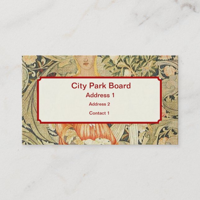 William Morris Wallpaper Designs Business Card (Front)