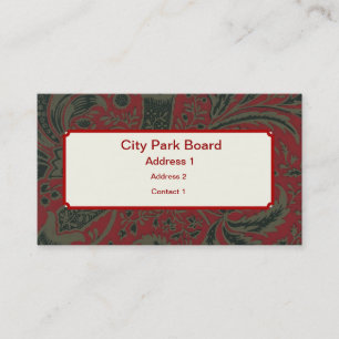 William Morris Wallpaper Designs Business Card