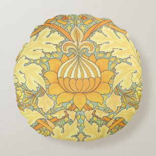 William Morris Wallpaper for St. James Place Round Cushion