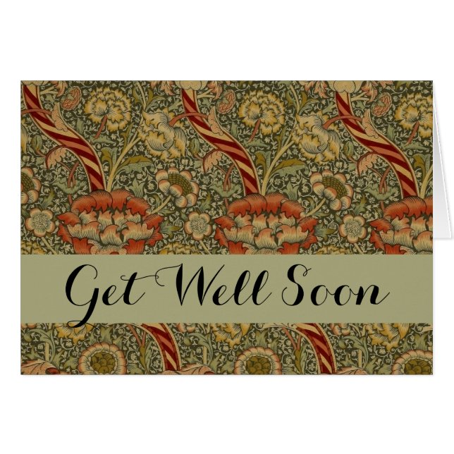 William Morris Wandle English Floral Damask Design (Front Horizontal)