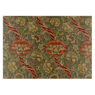 William Morris Wandle English Floral Damask Design Cutting Board