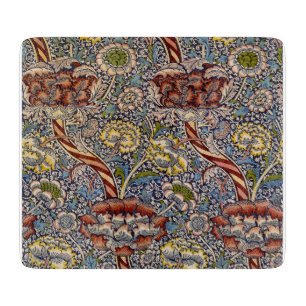 William Morris Wandle English Floral Damask Design Cutting Board