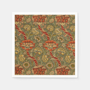 William Morris Wandle English Floral Damask Design Napkin