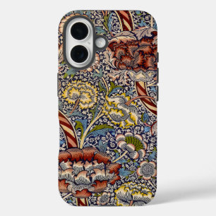 William Morris Wandle Navy Blue Floral Art iPhone 16 Case