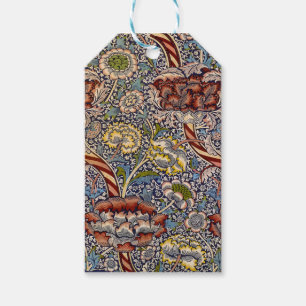 William Morris Wandle Navy Blue Floral Art Gift Tags