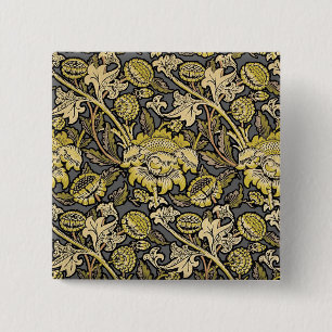 William Morris Wey Floral Arts Crafts Wallpaper 15 Cm Square Badge
