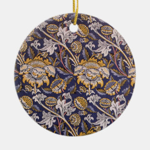 William Morris Wey Floral Arts Crafts Wallpaper Ceramic Tree Decoration