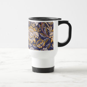 William Morris Wey Floral Arts Crafts Wallpaper Travel Mug