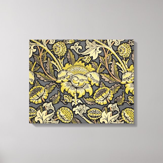 William Morris Wey Floral Wallpaper Canvas Print (Front)