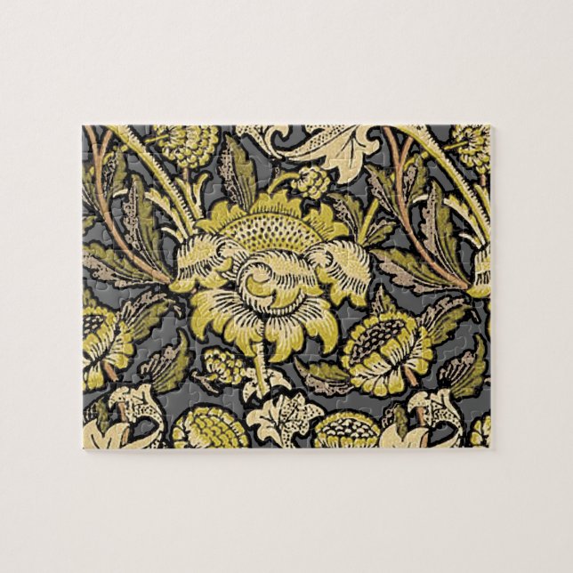 William Morris Wey Floral Wallpaper Jigsaw Puzzle (Horizontal)
