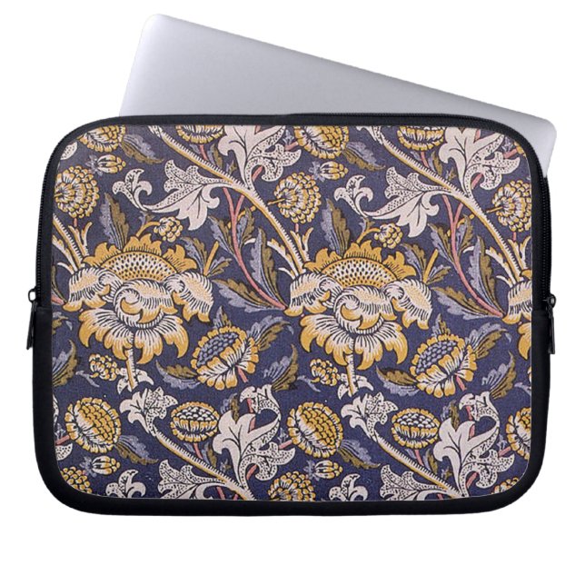 William Morris Wey Floral Wallpaper Laptop Sleeve (Front)