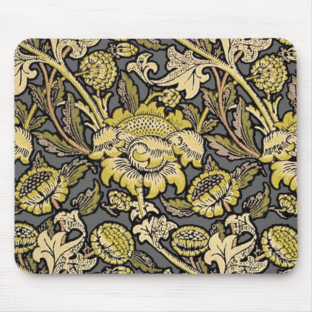 William Morris Wey Floral Wallpaper Mouse Mat (Front)