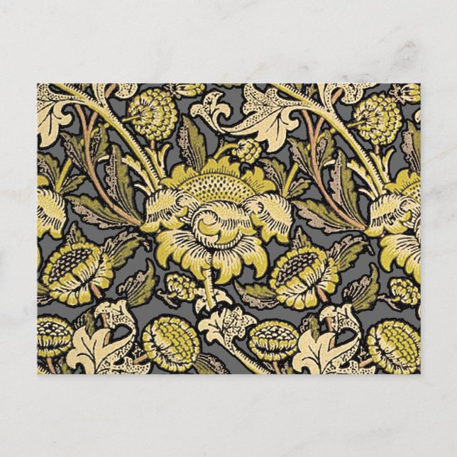 William Morris Wey Floral Wallpaper Postcard (Front)