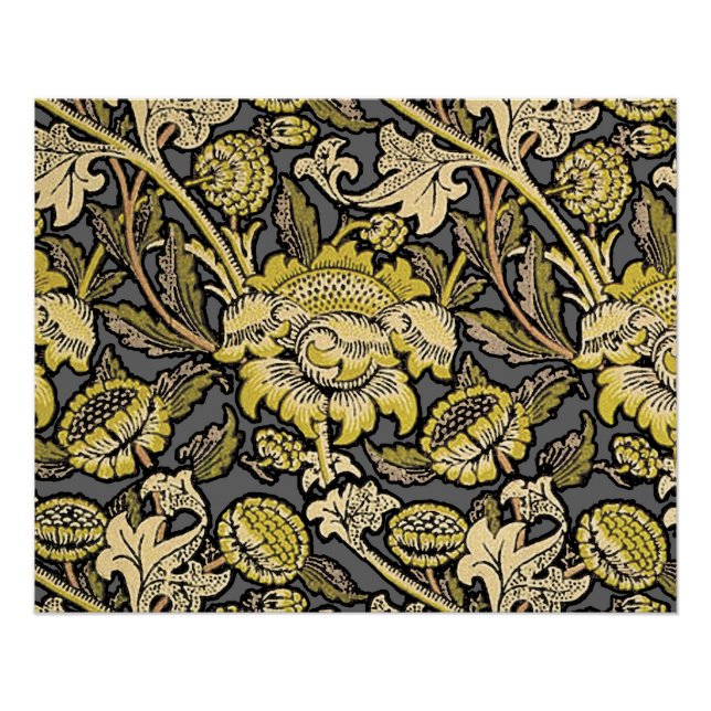 William Morris Wey Floral Wallpaper Poster (Front)