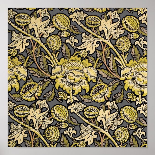 William Morris Wey Floral Wallpaper Poster (Front)