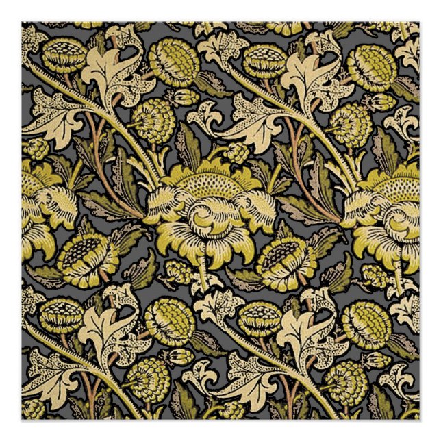 William Morris Wey Floral Wallpaper Poster (Front)