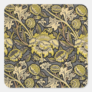 William Morris Wey Floral Wallpaper Square Sticker
