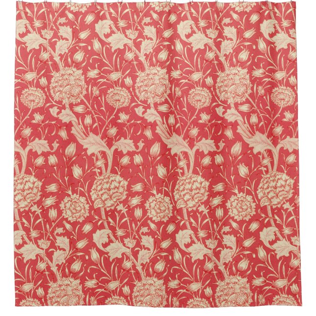 William Morris "Wild Tulip" 1. Shower Curtain (Front)