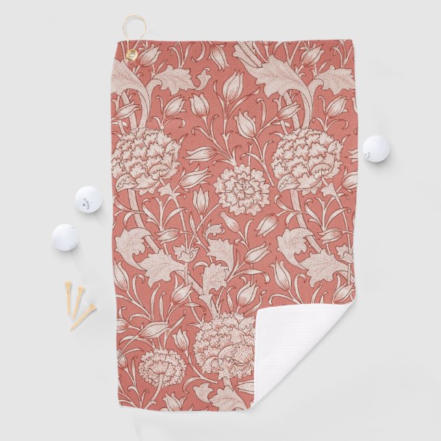 William Morris Wild Tulip Classic Victorian Design Golf Towel (InSitu)