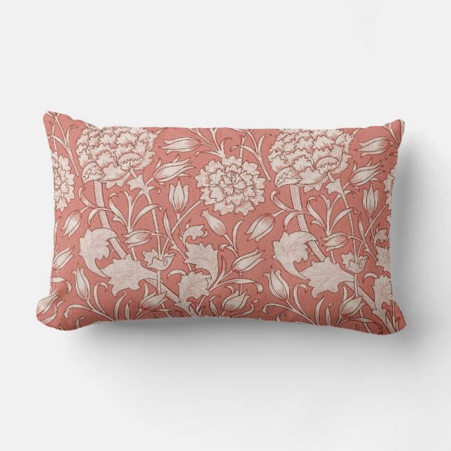 William Morris Wild Tulip Classic Victorian Design Lumbar Cushion (Front)