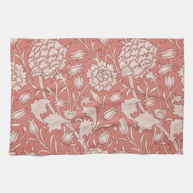 William Morris Wild Tulip Classic Victorian Design Tea Towel (Horizontal)