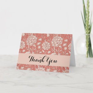 William Morris Wild Tulip Classic Victorian Design Thank You Card