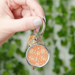 William Morris Wild Tulip famous pattern Key Ring