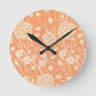 William Morris Wild Tulip famous pattern Round Clock