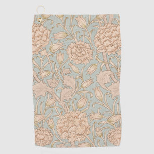 William Morris Wild Tulip Flower Floral Design Golf Towel