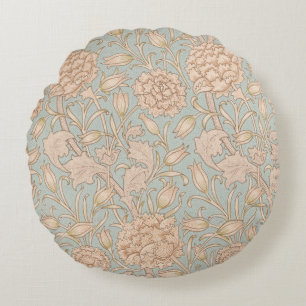 William Morris Wild Tulip Flower Floral Design Round Cushion