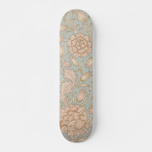 William Morris Wild Tulip Flower Floral Design Skateboard