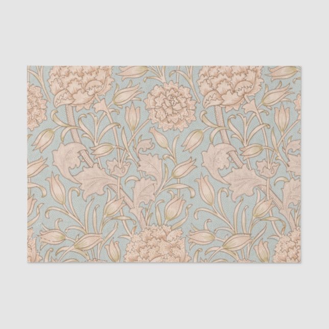 William Morris Wild Tulip Flower Floral Design Tissue Paper (Front)