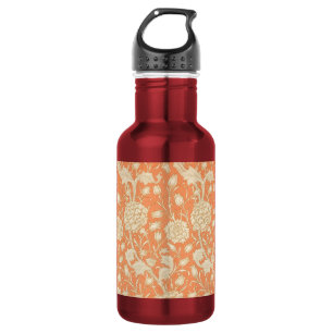 William Morris Wild Tulip Orange Floral Art 532 Ml Water Bottle