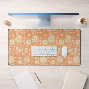 William Morris Wild Tulip Orange Floral Art Desk Mat