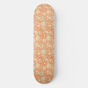William Morris Wild Tulip Orange Floral Art Skateboard