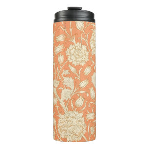William Morris Wild Tulip Orange Floral Art Thermal Tumbler