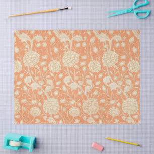William Morris Wild Tulip Orange Floral Art Tissue Paper