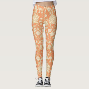 William Morris Wild Tulip Vintage Floral Pattern Leggings