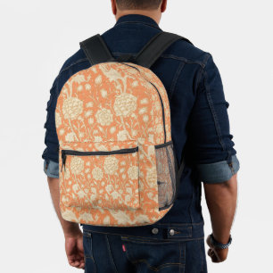 William Morris Wild Tulip Vintage Floral Pattern Printed Backpack