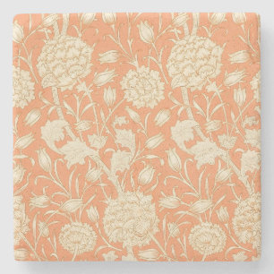 William Morris Wild Tulip Vintage Floral Pattern Stone Coaster
