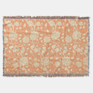 William Morris Wild Tulip Vintage Floral Pattern Throw Blanket