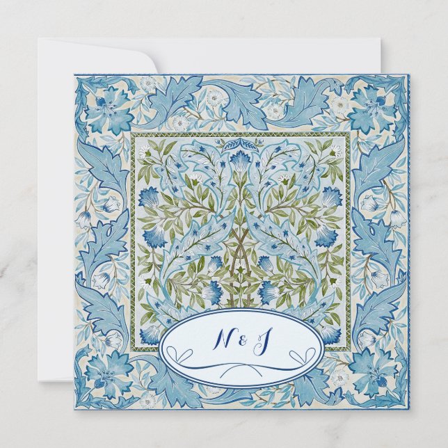 William Morris & Wilhelmina Style Prints Thank You Card (Front)