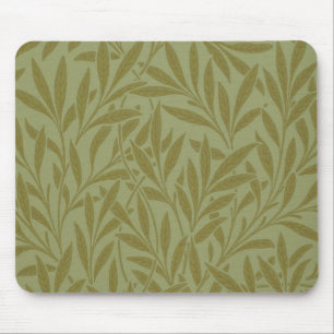 William Morris Willow Antique Green Leaf Vine Art Mouse Mat